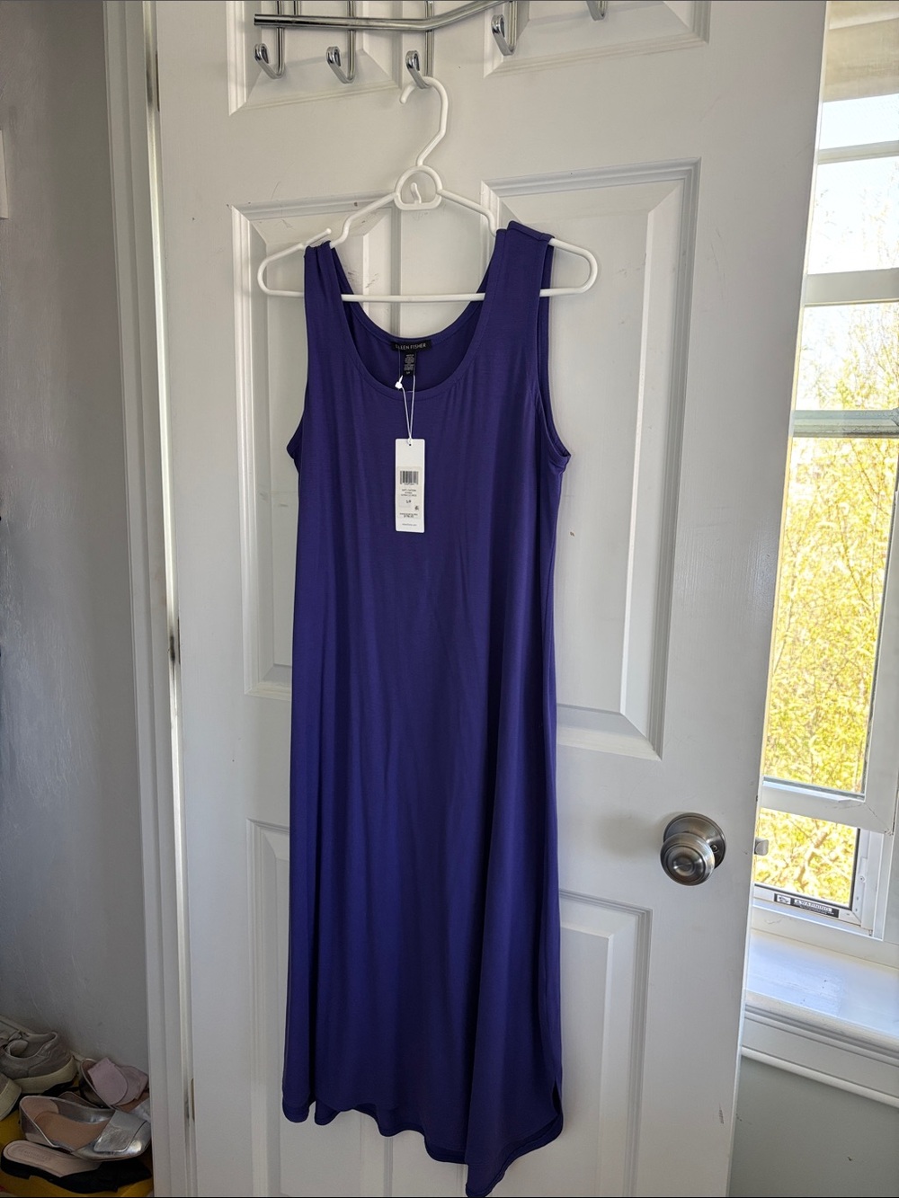 Eileen Fisher Sleeveless Purple Maxi Dress
